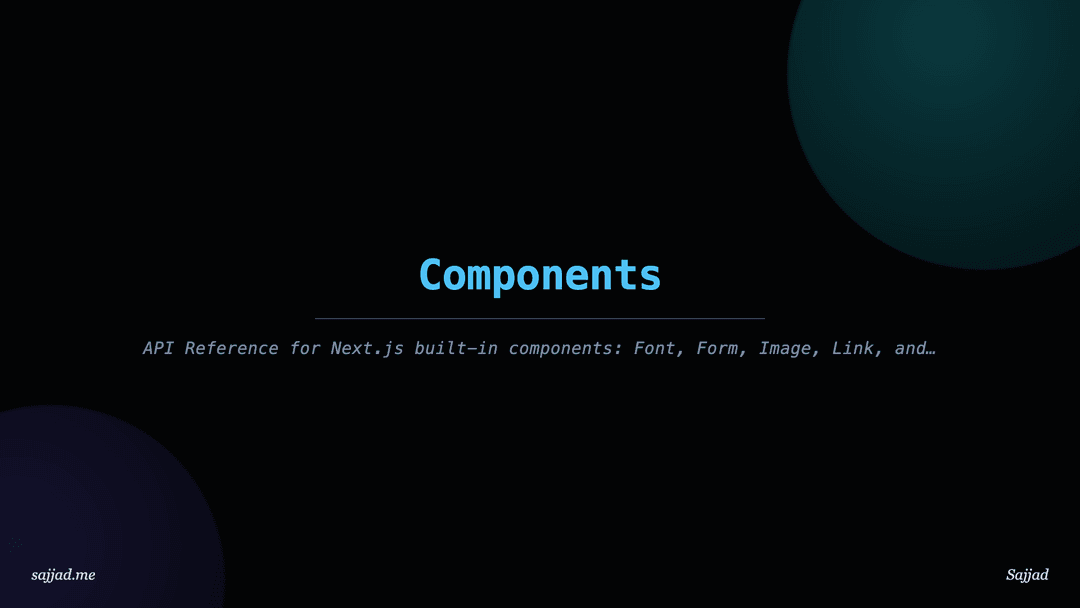 Nextjs API Components